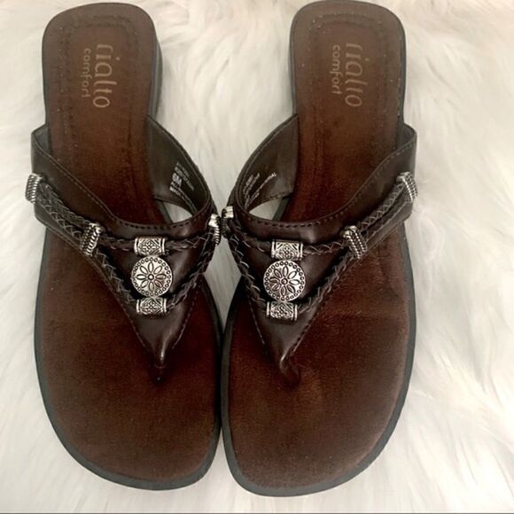 Rialto Comfort Brown Sandals. Size 6M - Picture 1 of 14